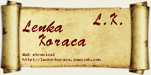 Lenka Koraca vizit kartica